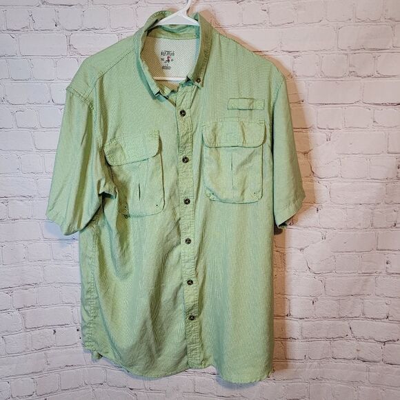 Men's Red Head button-down fishing shirt, size Large - Picture 1 of 3